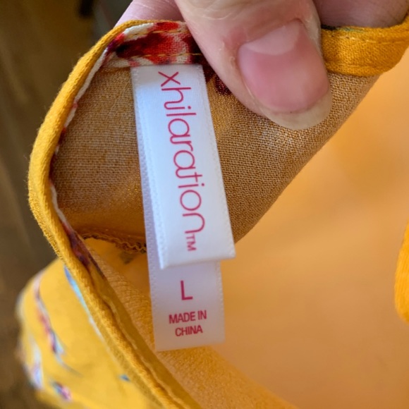 Yellow Button down strappy ruffle maxi - Picture 7 of 7